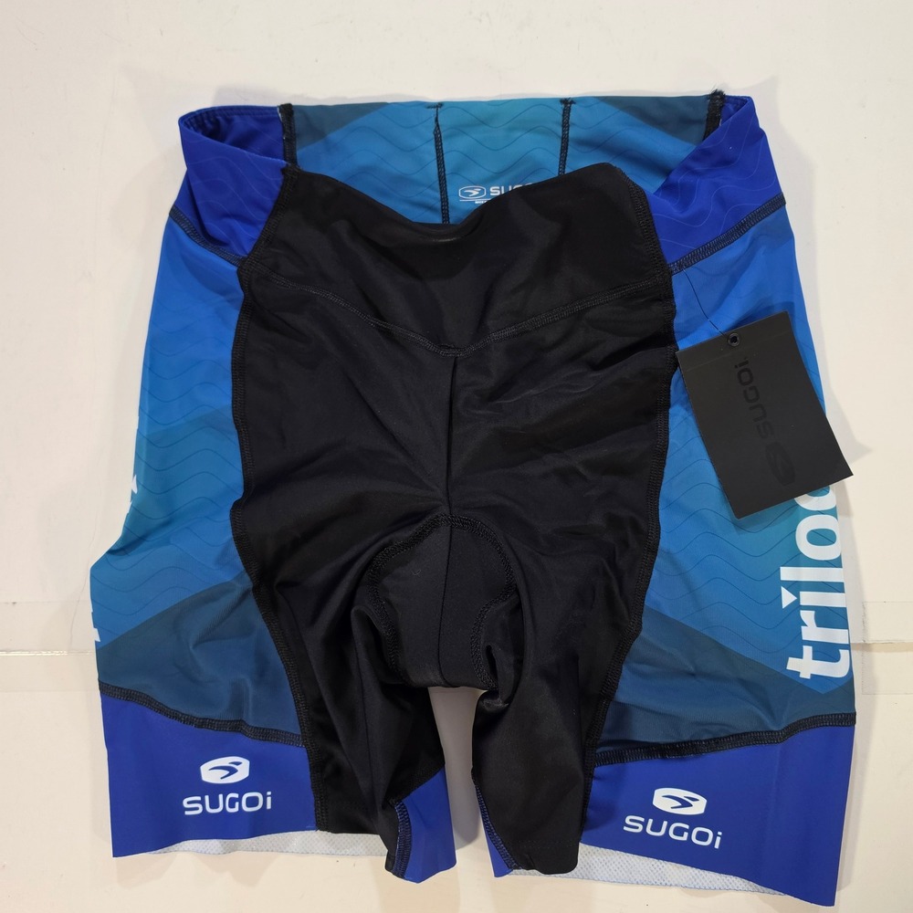 Sugoi RS Tri Short Womens Medium Blue Trilogy Tri Team NYC Cycling QCS82F NWT